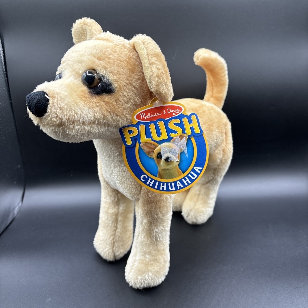 Melissa & Doug Chihuahua Dog Plush Realistic 13" Stuffed Toy Animal NWT